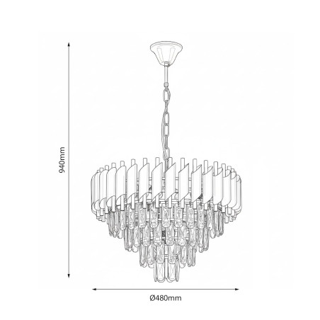 NOWOŚĆ ML2582 Żyrandol Cristal 7xE14 Milagro