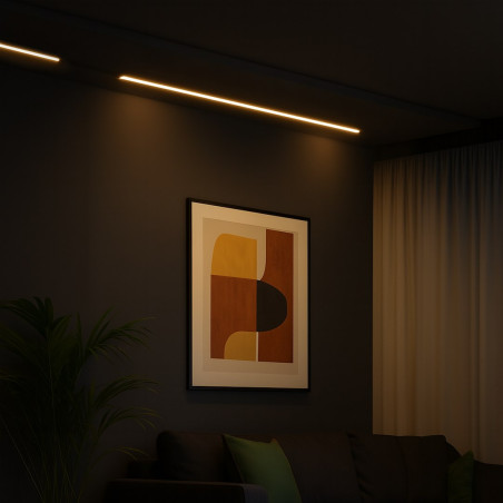 NOWOŚĆ ML2591 Slim Magnetic Track Czarny 91cm 30W LED Tuya CCT 48V Milagro