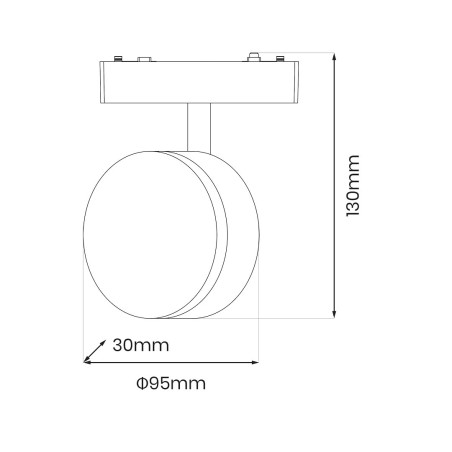 NOWOŚĆ ML2598 Slim Magnetic Track Biały 9W LED Tuya CCT 48V Milagro