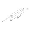 NOWOŚĆ ML2602 Slim Magnetic Track Biały zasilacz 100W 48V Milagro
