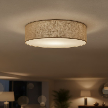 NOWOŚĆ MLP2424 Lampa sufitowa Marshall 3xE27 Ø50cm Biały/Brąz Milagro