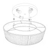 NOWOŚĆ MLP2426 Lampa sufitowa Marshall 3xE27 Ø50cm Biały/Czarny Milagro