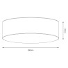 NOWOŚĆ MLP2426 Lampa sufitowa Marshall 3xE27 Ø50cm Biały/Czarny Milagro