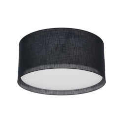 NOWOŚĆ Plafon z abażurem do sypialni 11700 LARGO BLACK LAMPA SUFITOWA 6XE27 Tk Lighting