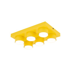 NOWOŚĆ Plafon do pokoju dziecka Klocki 11291 BRIX YELLOW LAMPA SUFITOWA 6XGX53 Tk Lighting