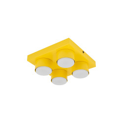 NOWOŚĆ Plafon do pokoju dziecka Klocki 11290 BRIX YELLOW LAMPA SUFITOWA 4XGX53 Tk Lighting