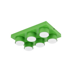 NOWOŚĆ Plafon do pokoju dziecka Klocki 11288 BRIX GREEN LAMPA SUFITOWA 6XGX53 Tk Lighting