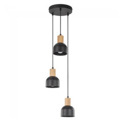 NOWOŚĆ 4895 CAIRO LAMPA WISZĄCA Potrójna drewno, metal 3 Tk Lighting
