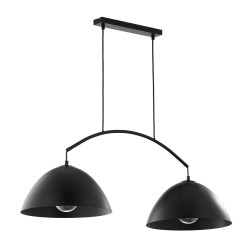 NOWOŚĆ 6008 FARO BLACK LAMPA WISZĄCA podwójna z metalowymi kloszami Industrialna  2 Tk...