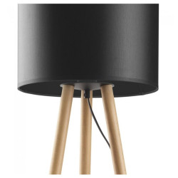 NOWOŚĆ 5293 TOKYO BLACK LAMPKA NOCNA z abażurem  1  SOSNA POSTARZANA Tk Lighting