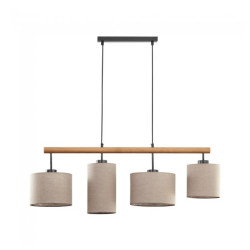 NOWOŚĆ 6108 DEVA NATURE LAMPA WISZĄCA 4  Poczwórna z abażurkami na listwie  FSC 100%,...