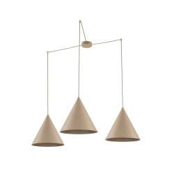NOWOŚĆ 11153 CONO SABIA LAMPA WISZĄCA Potrójna z metalowymi kloszami   3XE27  L Tk...