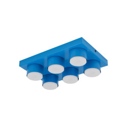 NOWOŚĆ 11285 BRIX BLUE LAMPA SUFITOWA 6XGX53 Tk Lighting