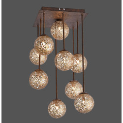 NOWOŚĆ 6238-48 GRETA LAMPA SUFITOWA RDZA/ZŁOTY ZUMA LINE
