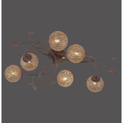 NOWOŚĆ 6398-48 GRETA LAMPA SUFITOWA RDZA/ZŁOTY ZUMA LINE
