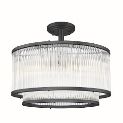 NOWOŚĆ C0528-05H-P7AC SERGIO LAMPA SUFITOWA CZARNA/BLACK ZUMA LINE