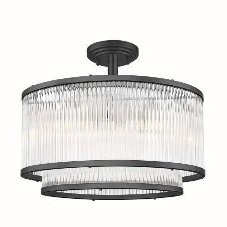 NOWOŚĆ C0528-05H-P7AC SERGIO LAMPA SUFITOWA CZARNA/BLACK ZUMA LINE