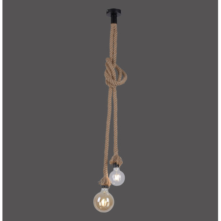 NOWOŚĆ 15482-18 ROPE LAMPA WISZĄCA BRĄZOWY ZUMA LINE