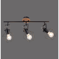 NOWOŚĆ 15673-78 JARO LAMPA SUFITOWA CZARNY/DREWNO ZUMA LINE