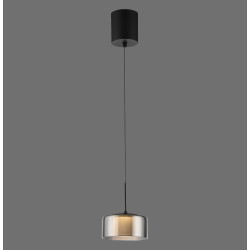 NOWOŚĆ 2112-18 RIKA LAMPA WISZĄCA CZARNY/SMOKY ZUMA LINE