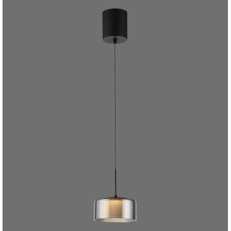 NOWOŚĆ 2112-18 RIKA LAMPA WISZĄCA CZARNY/SMOKY ZUMA LINE