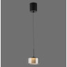 NOWOŚĆ 2112-18 RIKA LAMPA WISZĄCA CZARNY/SMOKY ZUMA LINE
