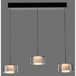 NOWOŚĆ 2113-18 RIKA LAMPA WISZĄCA CZARNY/SMOKY ZUMA LINE