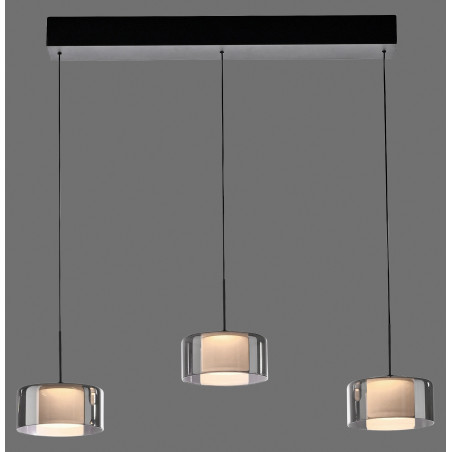 NOWOŚĆ 2113-18 RIKA LAMPA WISZĄCA CZARNY/SMOKY ZUMA LINE