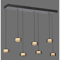 NOWOŚĆ 2115-18 RIKA LAMPA WISZĄCA CZARNY/SMOKY ZUMA LINE