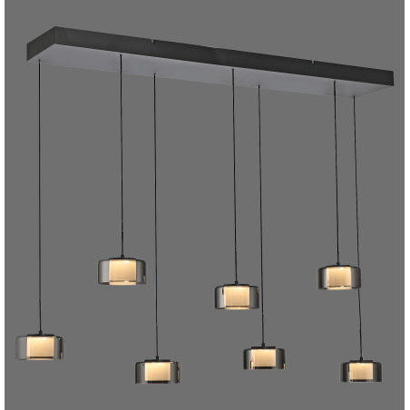 NOWOŚĆ 2115-18 RIKA LAMPA WISZĄCA CZARNY/SMOKY ZUMA LINE