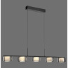 NOWOŚĆ 2116-18 RIKA LAMPA WISZĄCA CZARNY/SMOKY ZUMA LINE