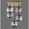 NOWOŚĆ 11395-79 GREEN WIDOW LAMPA SUFITOWA CZARNY/DREWNO ZUMA LINE