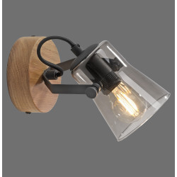 NOWOŚĆ 11447-79 GREEN LANGSTRÖM LAMPA SUFITOWA/ KINKIET CZARNY/DREWNO ZUMA LINE