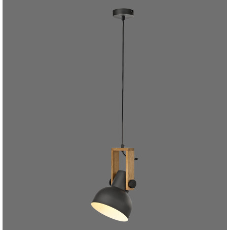 NOWOŚĆ 15741-18 CUP 2.0 LAMPA WISZĄCA CZARNY/DREWNO ZUMA LINE