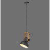 NOWOŚĆ 15741-18 CUP 2.0 LAMPA WISZĄCA CZARNY/DREWNO ZUMA LINE