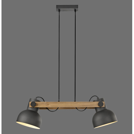NOWOŚĆ 15742-18 CUP 2.0 LAMPA WISZĄCA CZARNY/DREWNO ZUMA LINE