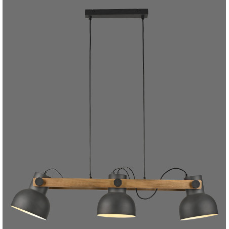 NOWOŚĆ 15743-18 CUP 2.0 LAMPA WISZĄCA CZARNY/DREWNO ZUMA LINE