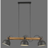 NOWOŚĆ 15743-18 CUP 2.0 LAMPA WISZĄCA CZARNY/DREWNO ZUMA LINE