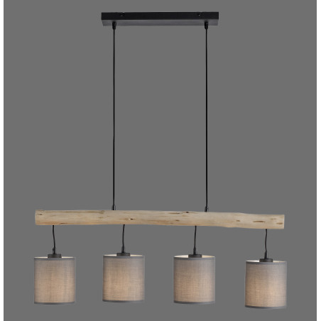 NOWOŚĆ 15783-29 GREEN TRIBU LAMPA WISZĄCA DREWNO/BEŻOWY ZUMA LINE
