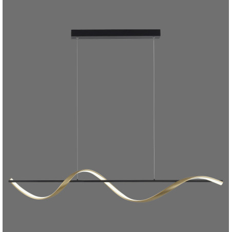 NOWOŚĆ 2385-13 Q-SWING LAMPA WISZĄCA MATOWY MOSIĄDZ/ANTRACYT ZUMA LINE