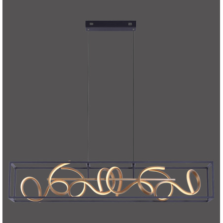 NOWOŚĆ 2416-18 SELINA LAMPA WISZĄCA CZARNY/ZŁOTY ZUMA LINE