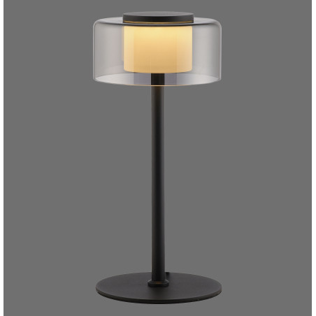 NOWOŚĆ 4110-18 RIKA LAMPA STOŁOWA CZARNY/SMOKY ZUMA LINE