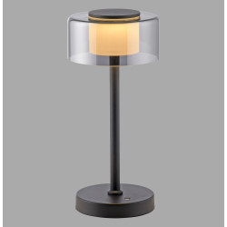 NOWOŚĆ 4111-18 RIKA LAMPA STOŁOWA CZARNY/SMOKY ZUMA LINE