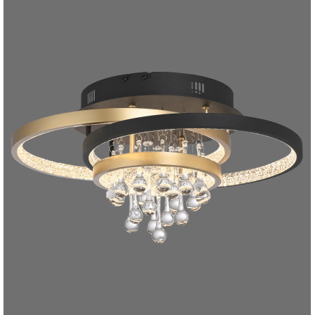 NOWOŚĆ 6267-68 ROTAZO LAMPA SUFITOWA CZARNY/MOSIĄDZ ZUMA LINE