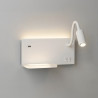 NOWOŚĆ ML0694 Lampa nocna z półką Shelf Led 4W+5W+2W prawa Biały Milagro