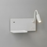 NOWOŚĆ ML0694 Lampa nocna z półką Shelf Led 4W+5W+2W prawa Biały Milagro