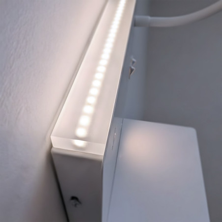 NOWOŚĆ ML0694 Lampa nocna z półką Shelf Led 4W+5W+2W prawa Biały Milagro