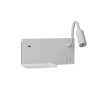 NOWOŚĆ ML0694 Lampa nocna z półką Shelf Led 4W+5W+2W prawa Biały Milagro