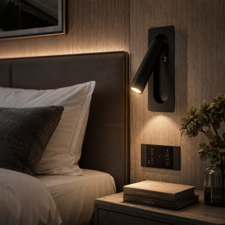NOWOŚĆ ML2584 Kinkiet podtynkowy Inn 3W LED 3000K Czarny Milagro