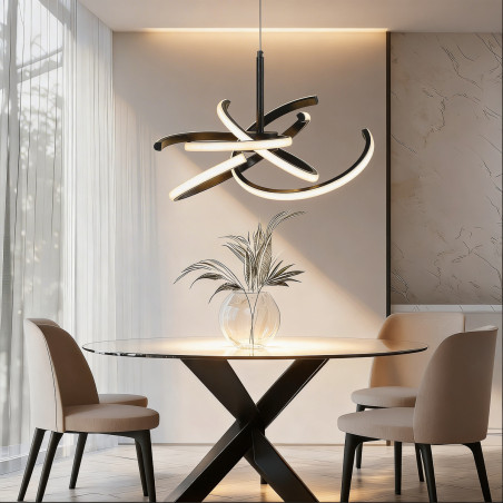 NOWOŚĆ Lampa wisząca Spider 48 cm czarna LED CCT Light Prestige